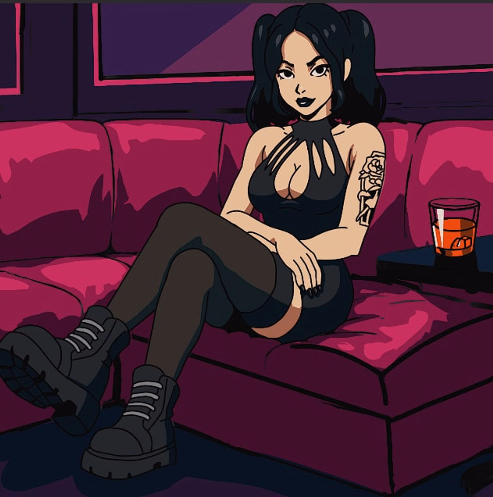 Infinite Date with Big Tiddy Goth Girl artwork
