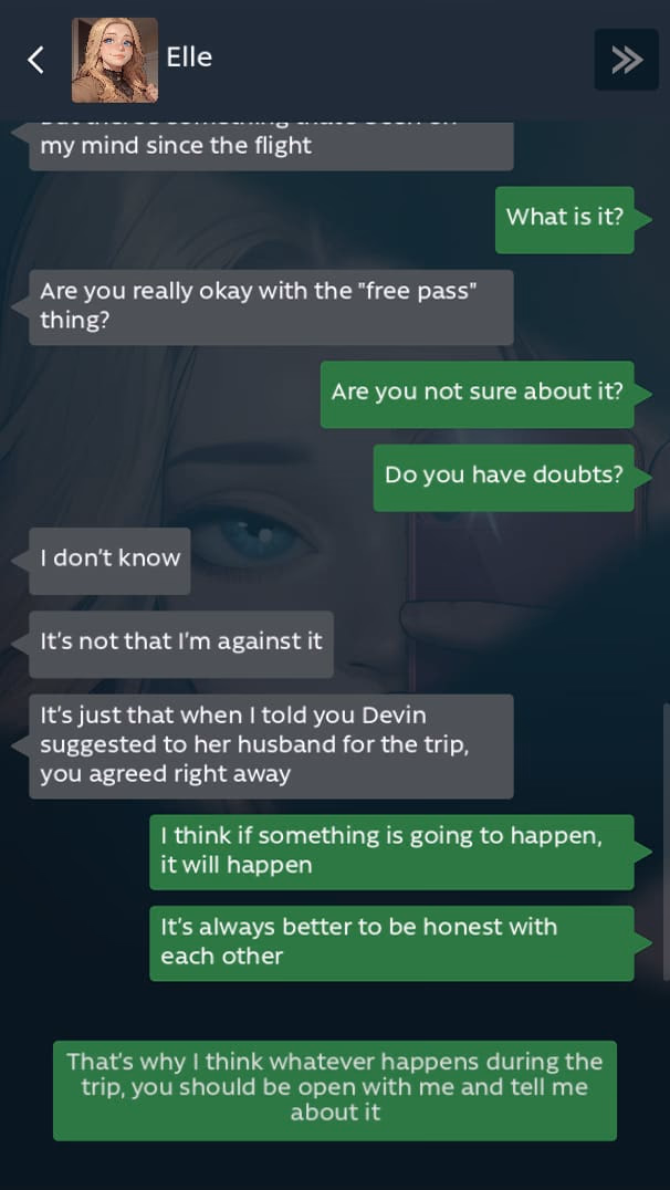 NTR Chat: My Girlfriend's Travel screenshot 1